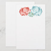 Papeterie Family Of Elephant Papa et bébé (Devant / Derrière)