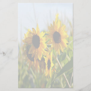 Papeterie fanée de tournesols d'automne