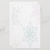 Papeterie fanée de vacances d'hiver de flocon de (Devant / Derrière)