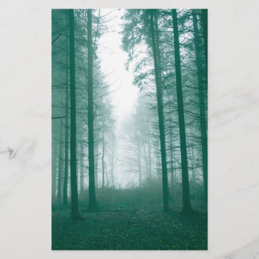 Papeterie Fantasy forest with fog in Green (Devant)