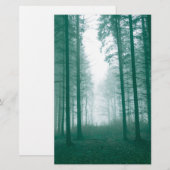 Papeterie Fantasy forest with fog in Green (Devant / Derrière)