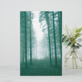 Papeterie Fantasy forest with fog in Green (Debout devant)