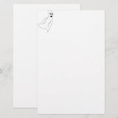 Papeterie Fantôme de dessin blanc (Devant / Derrière)