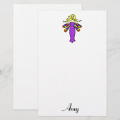 Papeterie Fée blonde de libellule (Devant / Derrière)