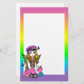 Papeterie féerique d'art d'arc-en-ciel (Devant / Derrière)