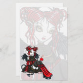 Papeterie féerique gothique d'ange de "Abigaïl" (Devant / Derrière)