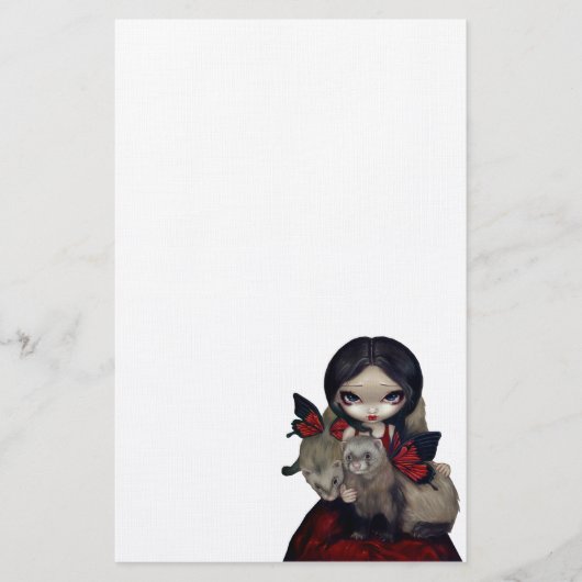 Papeterie féerique gothique de furets rouges de (Devant)