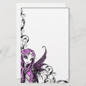 Papeterie féerique rose gothique "de dentelle" (Devant / Derrière)