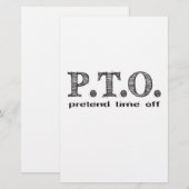 Papeterie Félicitations amusantes pour faire semblant d'être (Devant / Derrière)