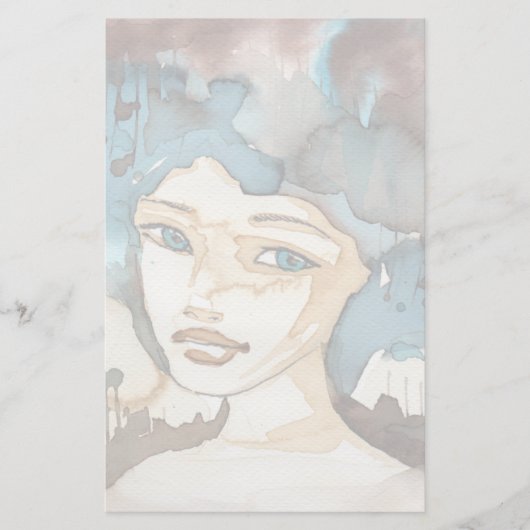 Papeterie Femme bleue (Devant)