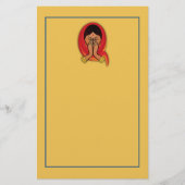 Papeterie Femme hindoue avec tête en Namaste Salutation (Devant)