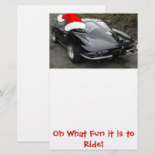 Papeterie Fenêtre Fractionnée Corvette de Noël (Devant / Derrière)