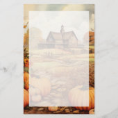 Papeterie Ferme citrouille automne récolte Thanksgiving (Devant)