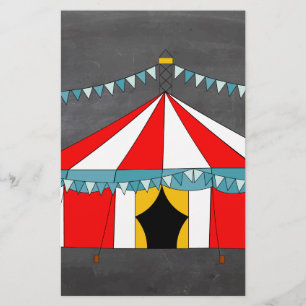 Papeterie Fête de cirque et tente sur un côté Blond sur le d