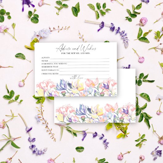 Papeterie Fête des mariées Conseils et souhaits fleurs sauva