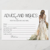 Papeterie Fête des mariées de conseil et de souhaits du Mari (Devant)