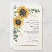 Papeterie Fête des mariées florale de tournesol Eucalyptus (Devant)