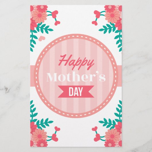 Papeterie fête des mères florale (Devant)