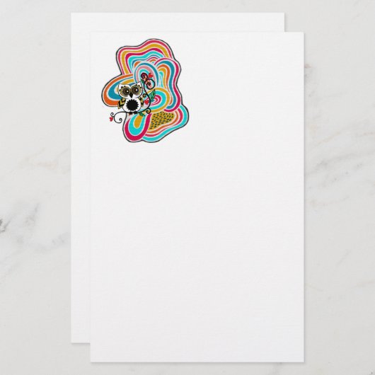 Papeterie Fête motif de Doodling (Devant / Derrière)