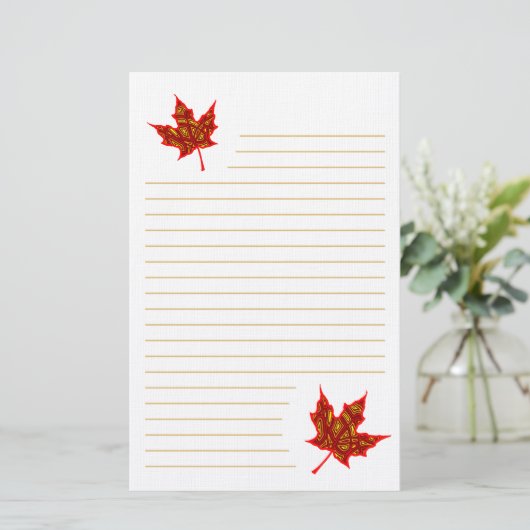 Papeterie Feuille ardent (Debout devant)