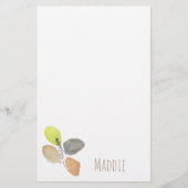 Papeterie Feuille d'aquarelle esthétique moderne (Devant)