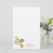 Papeterie Feuille d'aquarelle esthétique moderne (Debout devant)