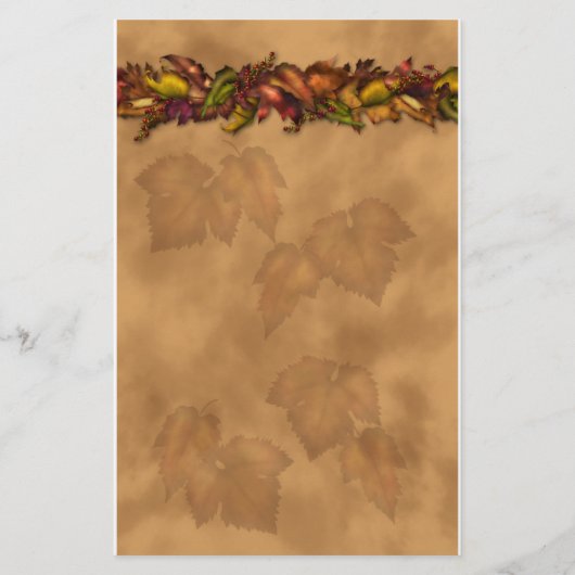 Papeterie Feuille d'automne (Devant)