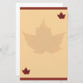 Papeterie feuille d'automne (Devant / Derrière)