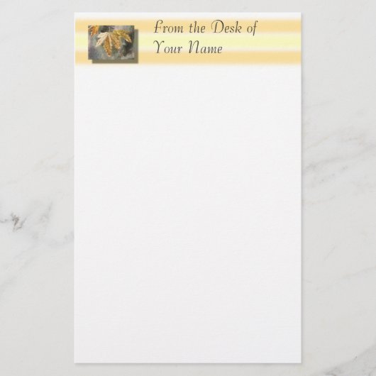 Papeterie Feuille d'automne - du bureau… de stationnaire (Devant)