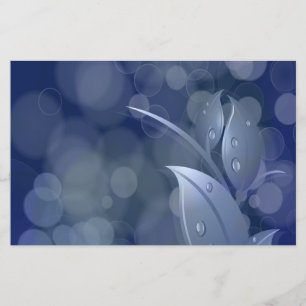 Papeterie Feuille de Blue Bokeh