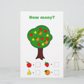 Papeterie Feuille de comptage des fruits (Debout devant)