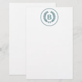 Papeterie Feuille de monogramme Laurel (Devant / Derrière)
