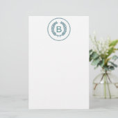 Papeterie Feuille de monogramme Laurel (Debout devant)
