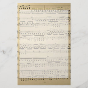 Papeterie Feuille de musique vintage