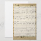 Papeterie Feuille de musique vintage (Devant / Derrière)