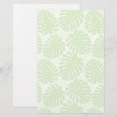 Papeterie Feuille de plante tropicale - motif de Monstera (Devant / Derrière)