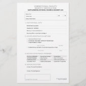 Papeterie Feuille de vérification d'identité correctionnelle (Devant)