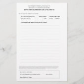 Papeterie Feuille de vérification d'identité correctionnelle (Dos)