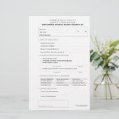 Papeterie Feuille de vérification d'identité correctionnelle (Debout devant)