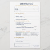 Papeterie Feuille de vérification d'identité notariale corre (Devant)