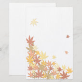 Papeterie feuille d'érable (Devant / Derrière)