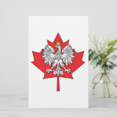 Papeterie Feuille d'érable canadienne polonaise (Debout devant)
