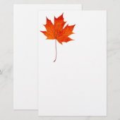 Papeterie Feuille d'érable rouge (Devant / Derrière)