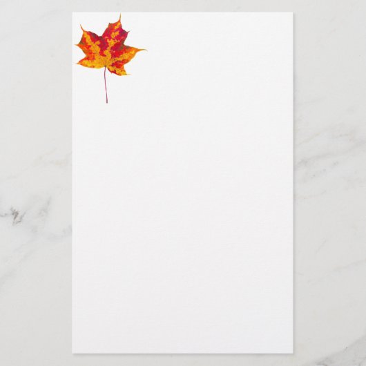 Papeterie Feuille d'érable rouge (Devant)