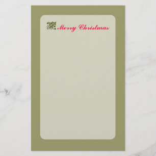 Papeterie Feuille Holly de Noël verte