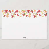 Papeterie Feuilles automnales - conseils et souhaits douche  (Dos)