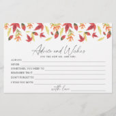 Papeterie Feuilles automnales - conseils et souhaits douche  (Devant)