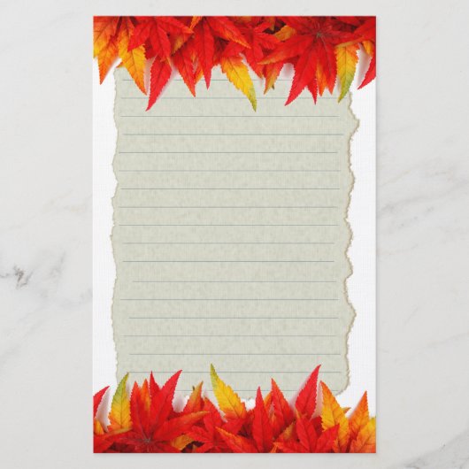 Papeterie Feuilles d'automne (Devant)