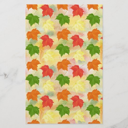Papeterie feuilles d'automne de l'aquarelle (Devant)