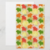 Papeterie feuilles d'automne de l'aquarelle (Devant / Derrière)